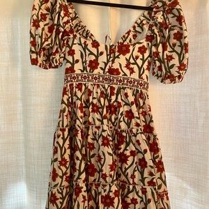 Floral poplin mini dress - NWT